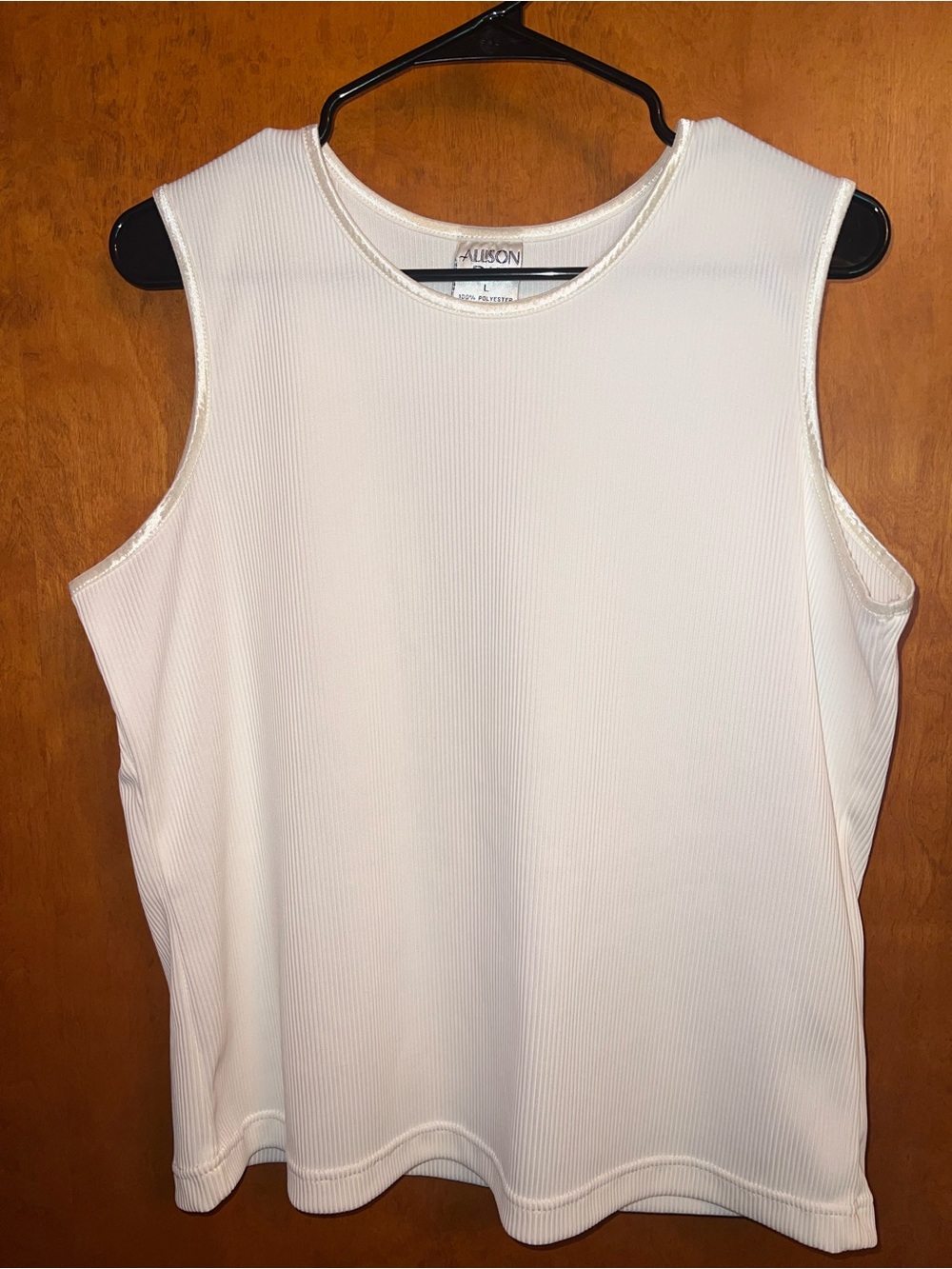 Allison Daley Cream Ribbed Sleeveless Tank